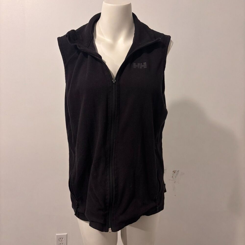 Helly Hansen size Large Black Neutral Fleece Workwear Utilitarian Vest Gorpcore
